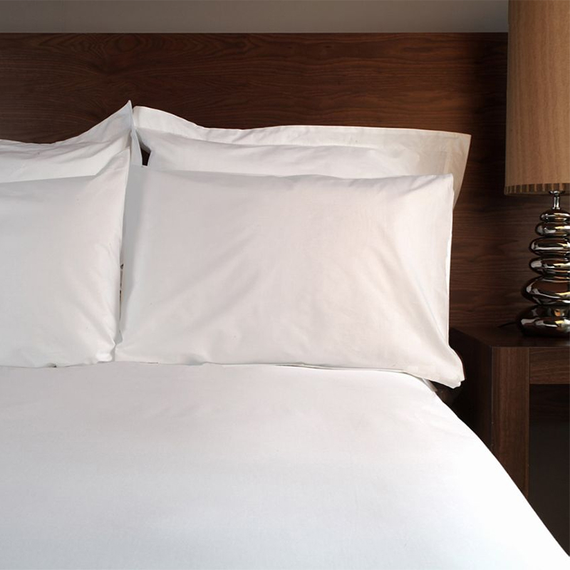 50 Cotton 50 Polyester Blend 200t Percale Plain Weave Bedding Para sa Hotel