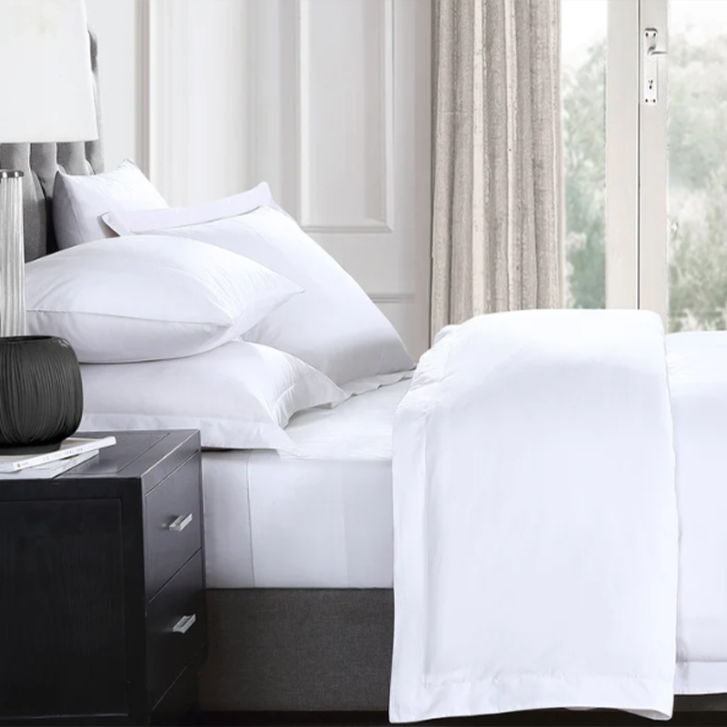 Cotton puting plain habi 233 thread count hotel bed damit