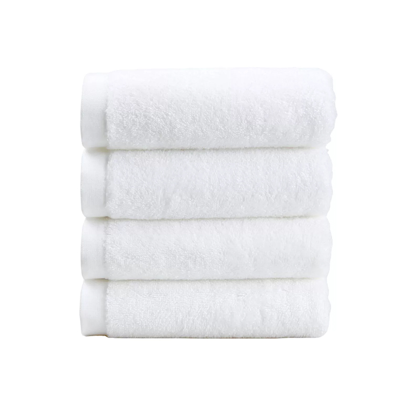 Premium Cotton White Plain Terry Loop Hotel Bath Towels