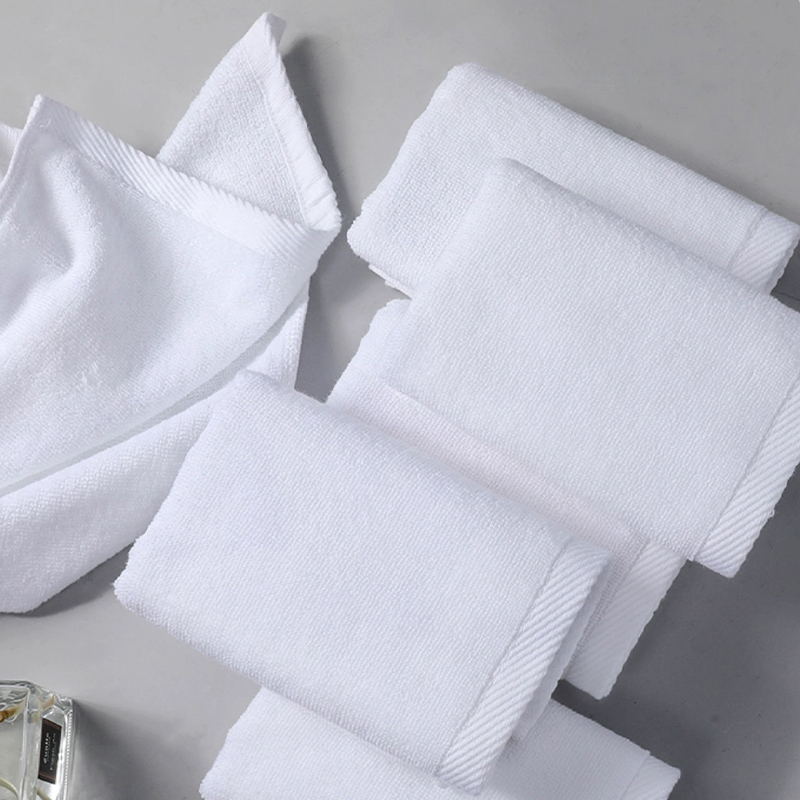 Combed cotton double terry loop puting hotel hand towels