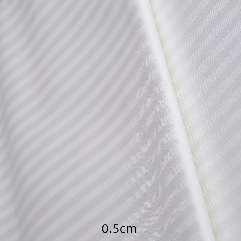 100 Cotton White Sateen Striped 250t Hotel Textile Fabric