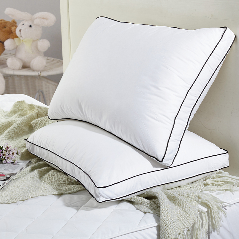 White cotton down-alternative microfiber 5cm gusset hotel unan