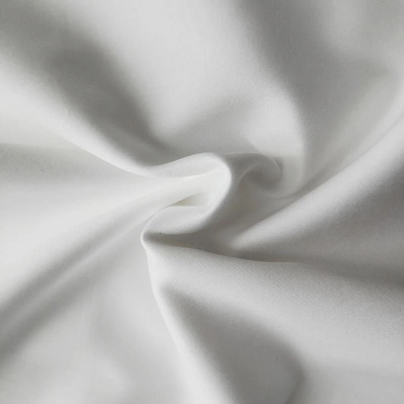 COMBED COTTON 60S 300T Plain Sateen White Hotel Linen Tela
