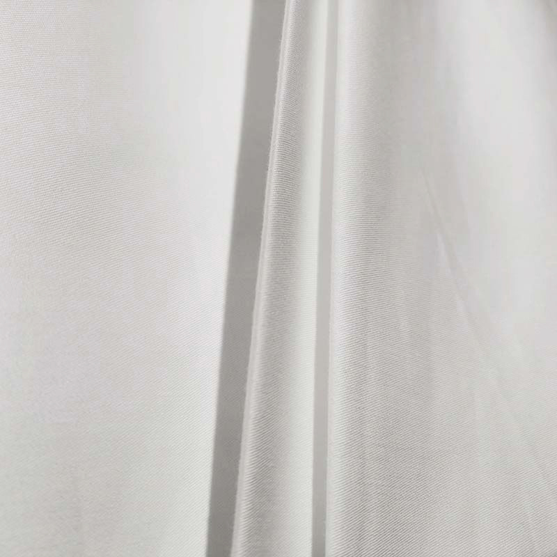 Pure Cotton 250TC Plain Satin White Hotel Bedding Tela
