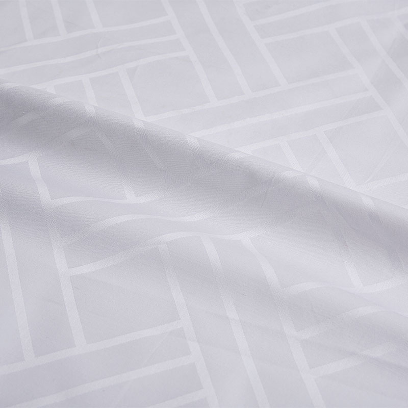 Purong cotton puting pinagtagpi jacquard hotel sheet tela