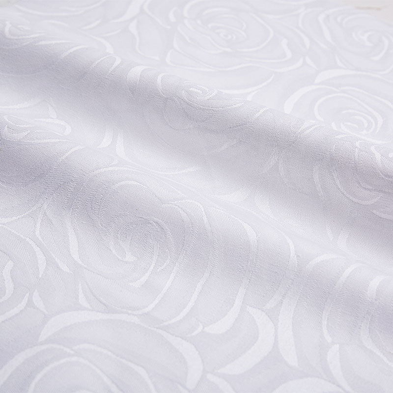 Cotton puting hotel bedding tela satin jacquard rosas bulaklak